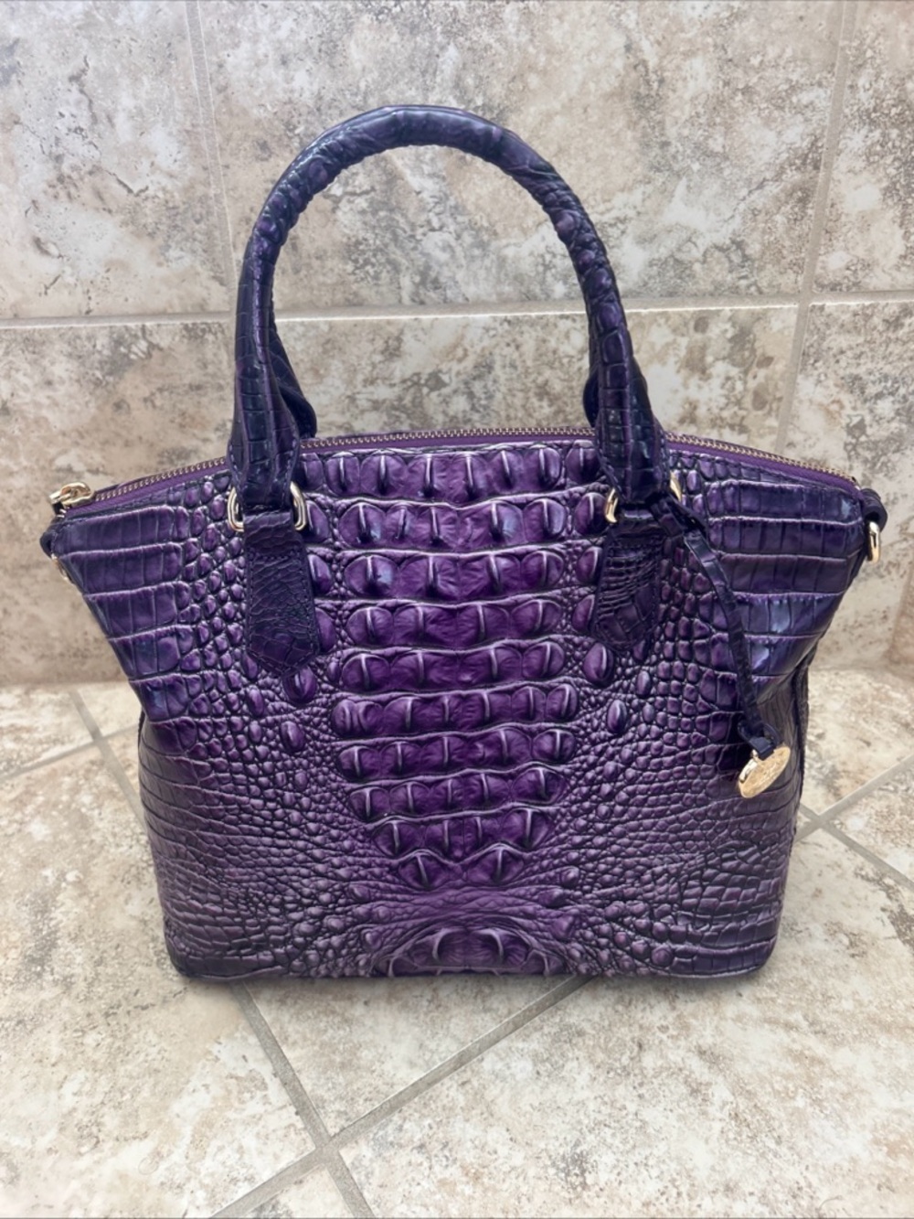 Brahman Duxbury Ultraviolet Ombre Melbourne Leather Shoulder Bag Purse Handbag